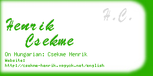 henrik csekme business card